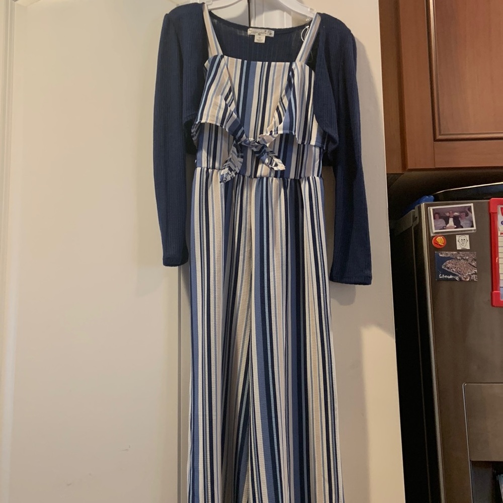 Blue jumpsuit